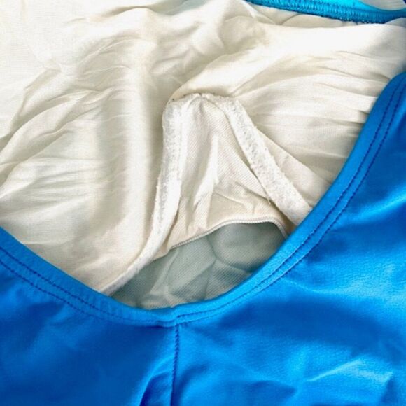 Anne Cole Collection Blue One Piece Mesh w/ Underwire Bra Bathing Swim Suit 16 - Picture 5 of 7